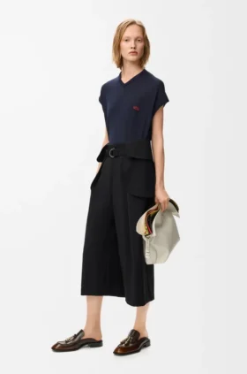 Pantalones cargo cortos de lana