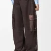 Pantalones cargo de piel de cordero napa y algodón