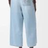 Pantalones con cordón de ajuste en denim