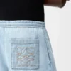 Pantalones con cordón de ajuste en denim