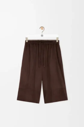 Pantalones cortos con cordón de ante de piel de cabra