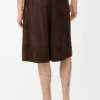 Pantalones cortos con cordón de ante de piel de cabra