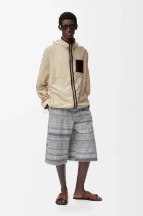 Pantalones cortos de denim con cordón