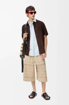 Camisas de manga corta en piel de cabra de ante