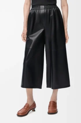Pantalones cortos de piel de cordero napa