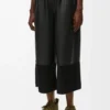 Pantalones cortos de piel de cordero napa y piel de cabra de ante