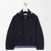 Parka con capucha de algodón y seda