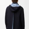 Parka con capucha de algodón y seda