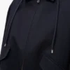 Parka con capucha de algodón y seda