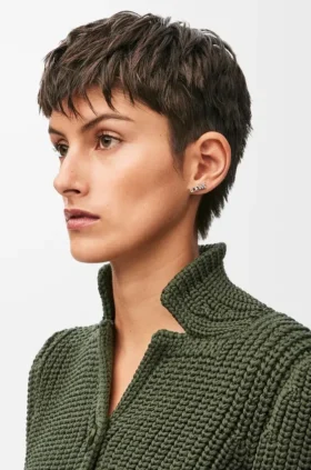 Pendiente individual «Graphic» de loewe en plata de ley
