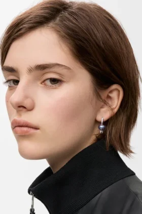 Pendientes «Blueberry» de plata de ley y perla