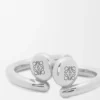Pendientes de aro mini «Pebble» de Anagram en plata de ley