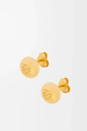 Pendientes de botón «Anagram Pebble» en plata de ley