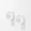 Pendientes de tachuelas «Pebble» en plata de ley y cristales