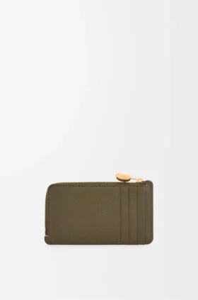 Portamonedas «Pebble» de piel de becerro con grano «Pebble»