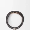 Pulsera Anagram Bombé Twist de piel de becerro