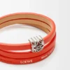 Pulsera Anagram Bombé Twist de piel de becerro