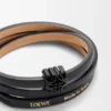 Pulsera Anagram Bombé Twist de piel de becerro