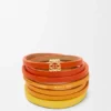 Pulsera doble «Twist» de piel de becerro