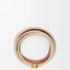 Pulsera doble «Twist» de piel de becerro