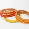 Pulsera doble «Twist» de piel de becerro