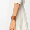 Pulsera tipo «slap» de piel de becerro