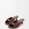 Sandalia suave «Pebble» en tejido con efecto rafia