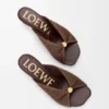 Sandalia suave «Pebble» en tejido con efecto rafia