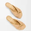 Sandalia suave «Pebble» en tejido con efecto rafia