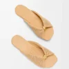 Sandalia suave «Pebble» en tejido con efecto rafia