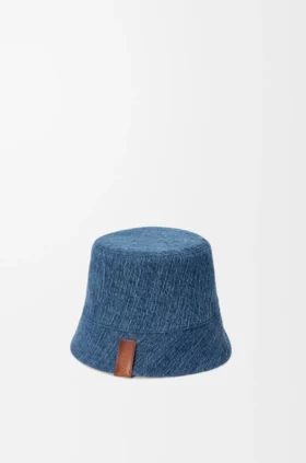 Sombrero de pescador reversible de denim
