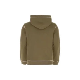 Sudadera con capucha y cordón bordada de loewe para hombre, color caqui, H526341X94-3962