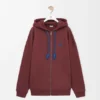 Sudadera con capucha y cremallera de algodón