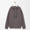 Sudadera con capucha y cremallera de algodón