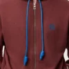Sudadera con capucha y cremallera de algodón