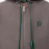 Sudadera con capucha y cremallera de algodón