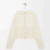 Sudadera con capucha y cremallera de lana