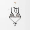 Top de bikini de jersey técnico