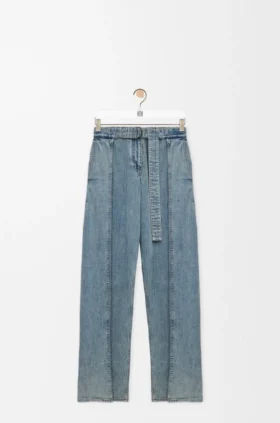 Vaqueros con cinturón de denim