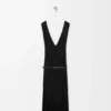 Vestido drapeado de viscosa
