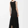 Vestido sin tirantes de algodón