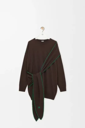 Vestido tipo pañuelo de lana
